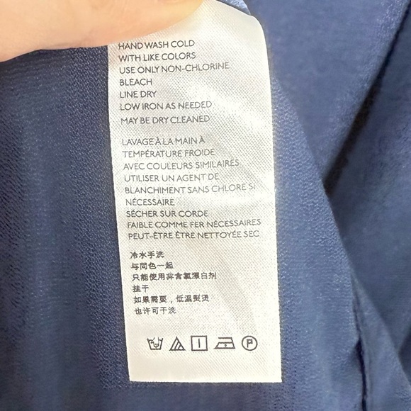 Anthropologie Women’s Navy Sleeveless Duster Cardigan Vest Waist Tie size XS/S - Picture 9 of 11